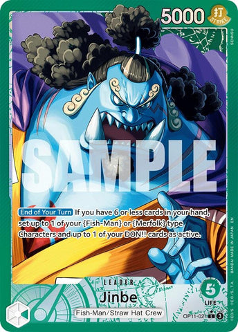 Image for Jinbe (021) (Alternate Art) (OP11-021) (A Fist of Divine Speed) - One Piece Card Game