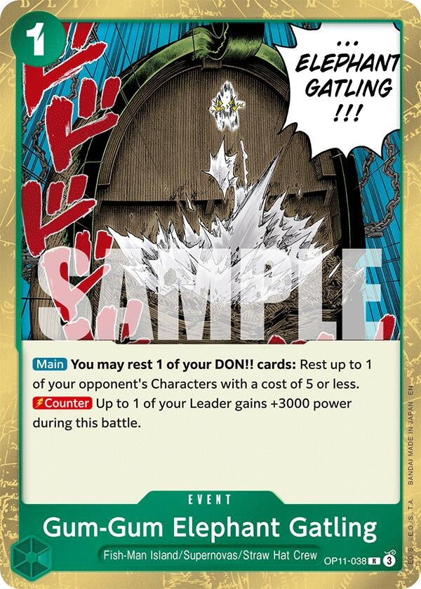 Image for Gum-Gum Elephant Gatling (OP11-038) (A Fist of Divine Speed) - One Piece Card Game