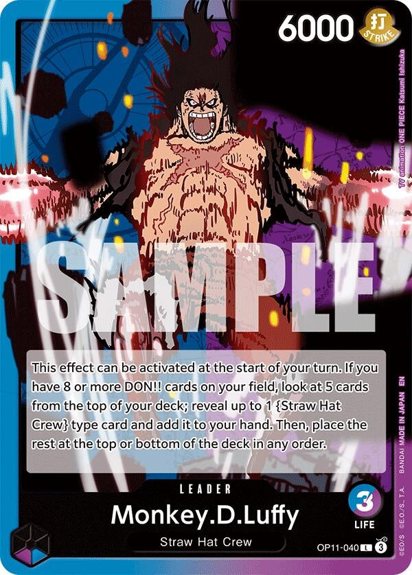Image for Monkey.D.Luffy (040) (OP11-040) (A Fist of Divine Speed) - One Piece Card Game