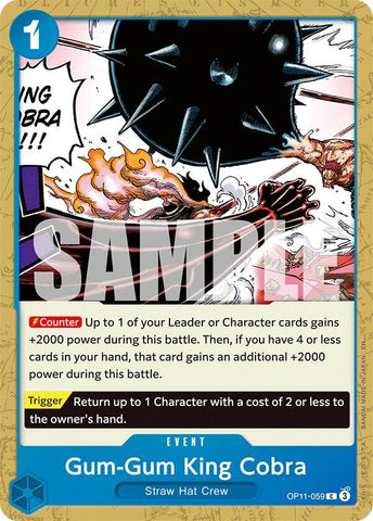 Image for Gum-Gum King Cobra (OP11-059) (A Fist of Divine Speed) - One Piece Card Game