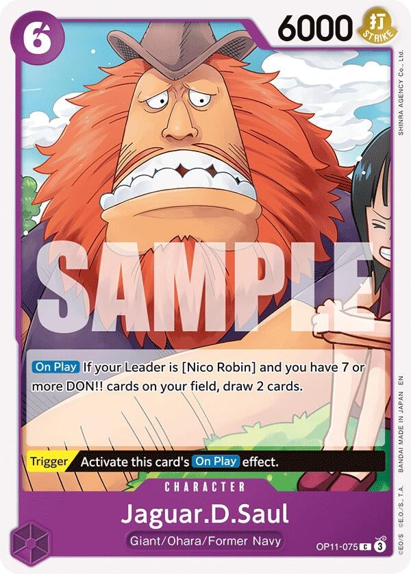 Image for Jaguar.D.Saul (OP11-075) (A Fist of Divine Speed) - One Piece Card Game