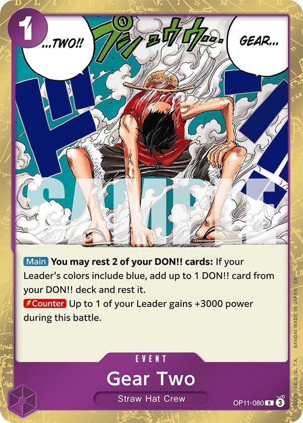 Image for Gear Two (OP11-080) (A Fist of Divine Speed) - One Piece Card Game