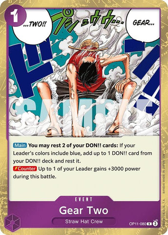 Image for Gear Two (OP11-080) (A Fist of Divine Speed) - One Piece Card Game