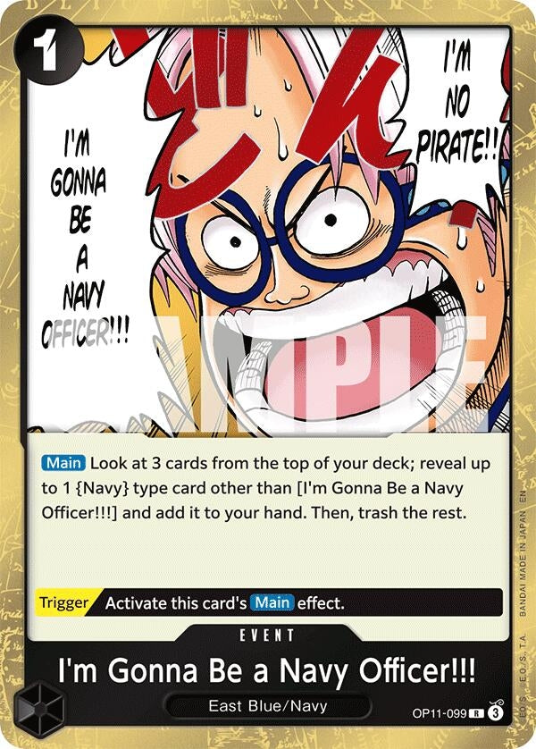 Image for I'm Gonna Be a Navy Officer!!! (OP11-099) (A Fist of Divine Speed) - One Piece Card Game