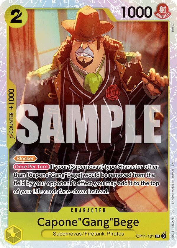 Image for Capone"Gang"Bege (101) (OP11-101) (A Fist of Divine Speed) - One Piece Card Game