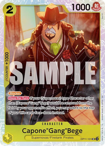 Image for Capone"Gang"Bege (101) (OP11-101) (A Fist of Divine Speed) - One Piece Card Game