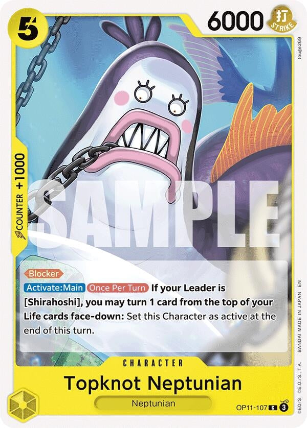 Image for Topknot Neptunian (OP11-107) (A Fist of Divine Speed) - One Piece Card Game