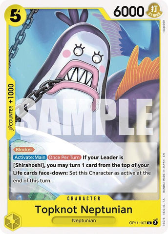 Image for Topknot Neptunian (OP11-107) (A Fist of Divine Speed) - One Piece Card Game
