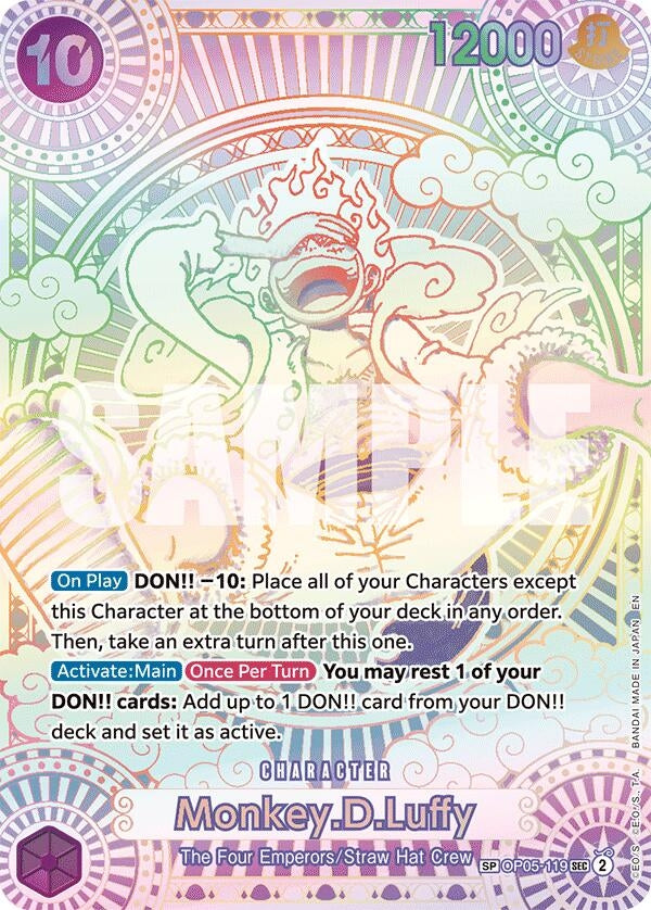 Image for Monkey.D.Luffy (119) (SP) (OP05-119) (A Fist of Divine Speed) - One Piece Card Game