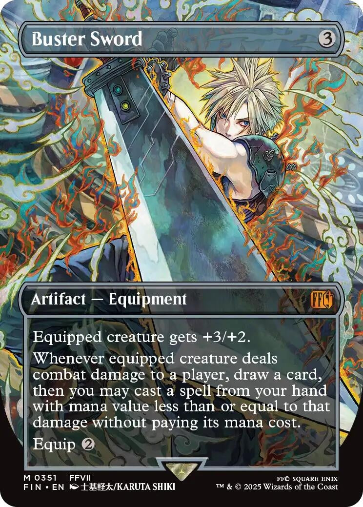 Image for Buster Sword (Borderless) (351) (FINAL FANTASY) - Magic: The Gathering