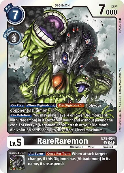 Image for RareRaremon (EX9-054 R) (Versus Monsters) (EX-09) - Digimon Card Game