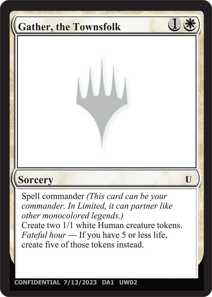 Gather, the Townsfolk (Un-Known Event Playtest Cards)