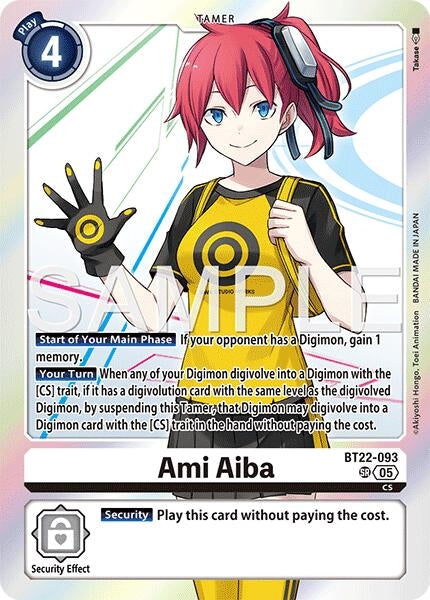 Image for Ami Aiba (BT22-093 SR) (Cyber Eden) (BT-22) - Digimon Card Game