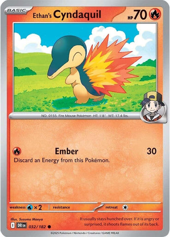 Image for Ethan's Cyndaquil (032/182) (SV10: Destined Rivals) - Pokemon