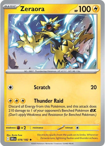 Image for Zeraora (078/182) (SV10: Destined Rivals) - Pokemon