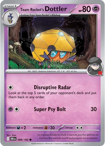 Image for Team Rocket's Dottler (088/182) (SV10: Destined Rivals) - Pokemon