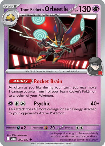Image for Team Rocket's Orbeetle (089/182) (SV10: Destined Rivals) - Pokemon