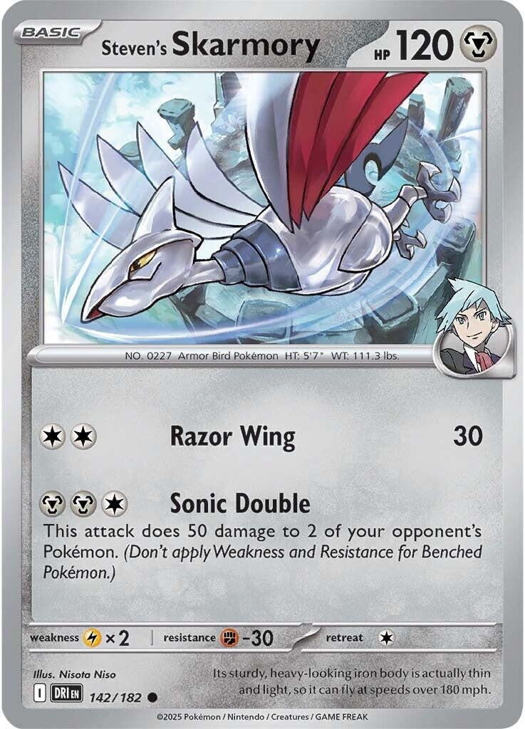 Image for Steven's Skarmory (142/182) (SV10: Destined Rivals) - Pokemon