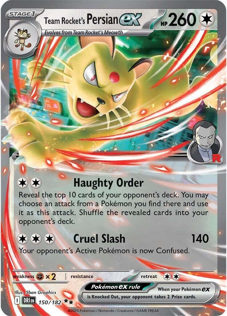 Image for Team Rocket's Persian ex (150/182) (SV10: Destined Rivals) - Pokemon