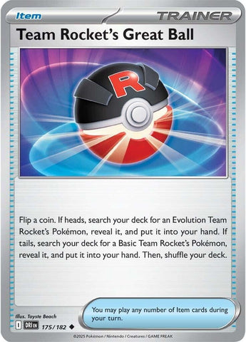 Image for Team Rocket's Great Ball (175/182) (SV10: Destined Rivals) - Pokemon