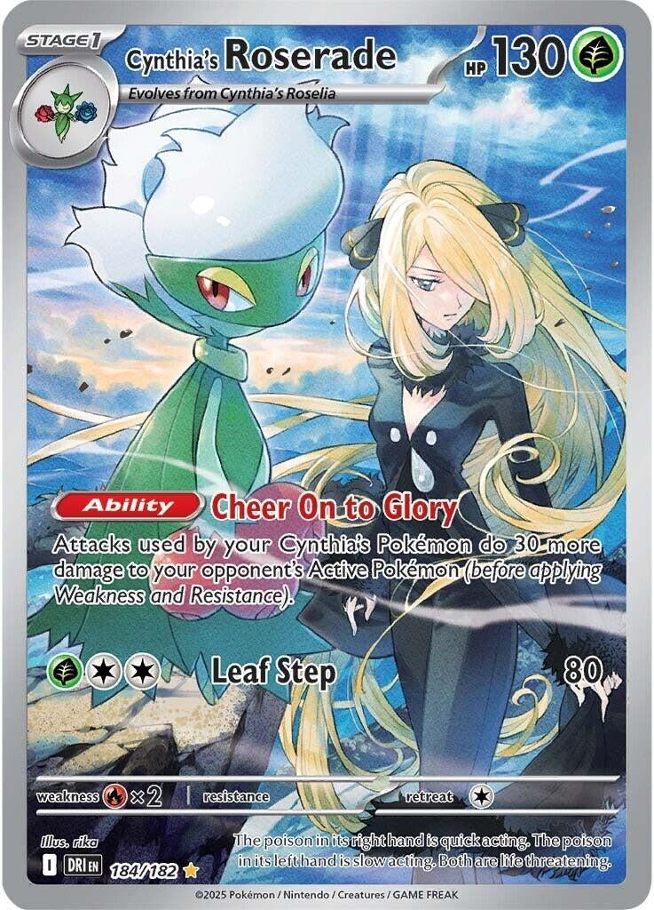 Image for Cynthia's Roserade (184/182) (SV10: Destined Rivals) - Pokemon