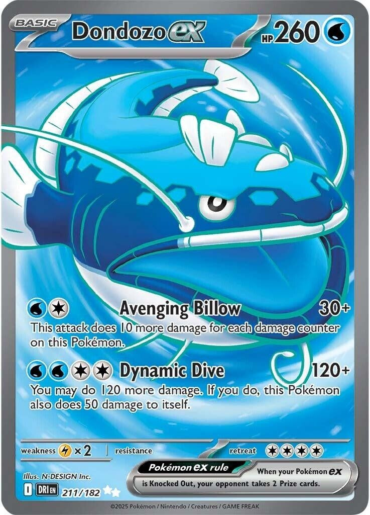 Image for Dondozo ex (211/182) (SV10: Destined Rivals) - Pokemon