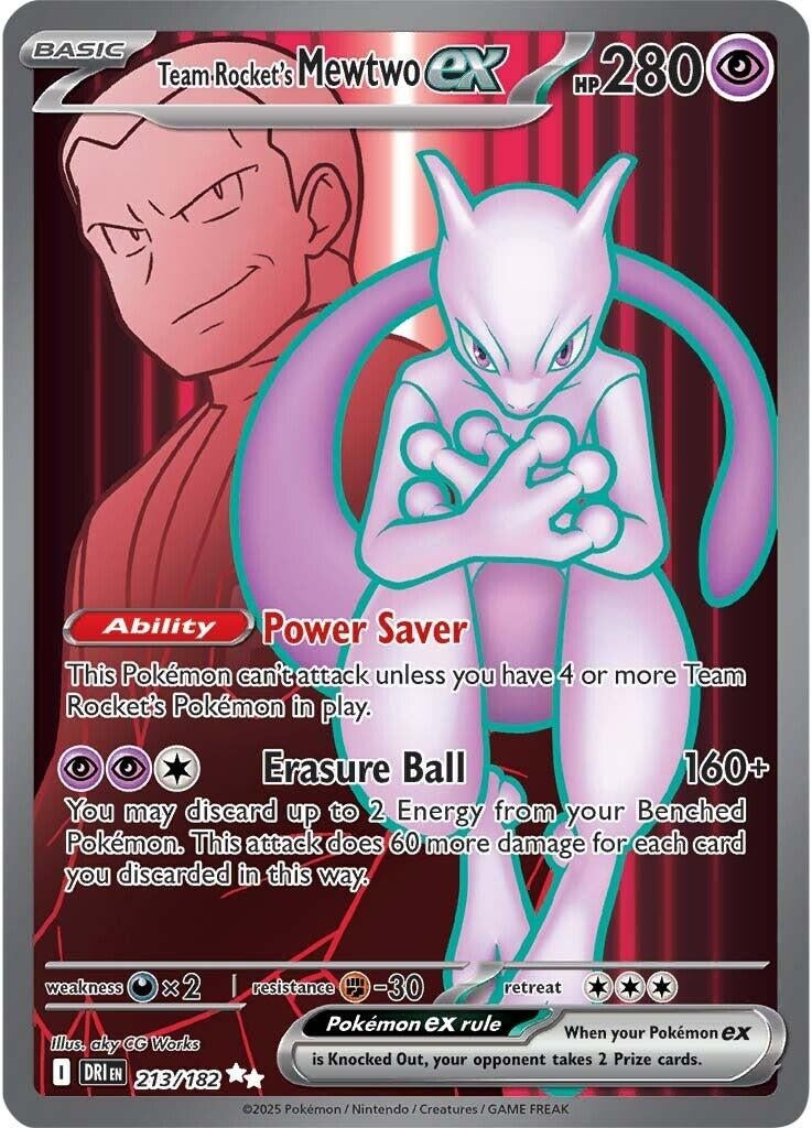 Image for Team Rocket's Mewtwo ex (213/182) (SV10: Destined Rivals) - Pokemon