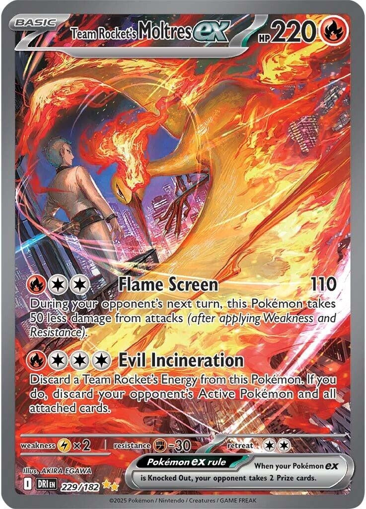 Image for Team Rocket's Moltres ex (229/182) (SV10: Destined Rivals) - Pokemon