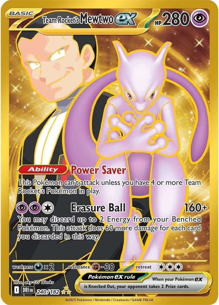 Image for Team Rocket's Mewtwo ex (240/182) (SV10: Destined Rivals) - Pokemon