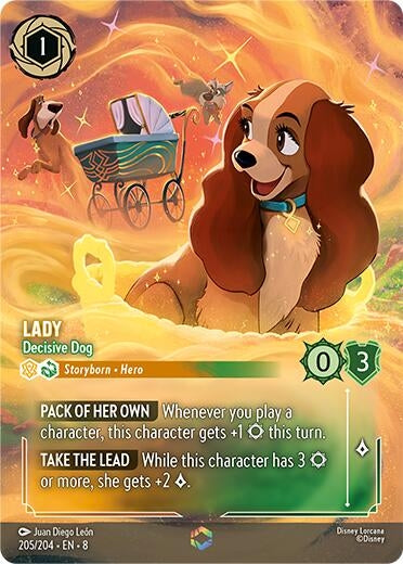 Image for Lady - Decisive Dog (Enchanted) (205/204) - Disney Lorcana