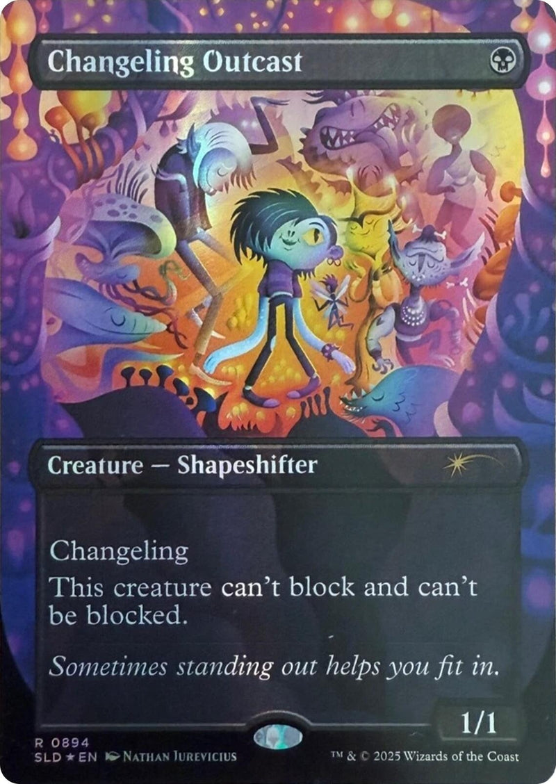 Image for Changeling Outcast (Rainbow Foil) (894) (Secret Lair Drop Series) - Magic: The Gathering