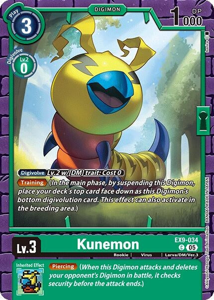 Image for Kunemon (EX9-034 C) (Versus Monsters) (EX-09) - Digimon Card Game