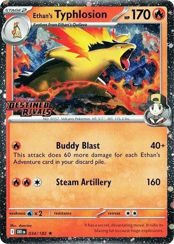 Image for Ethan's Typhlosion (Prerelease) (034/182) (SV10: Destined Rivals) - Pokemon