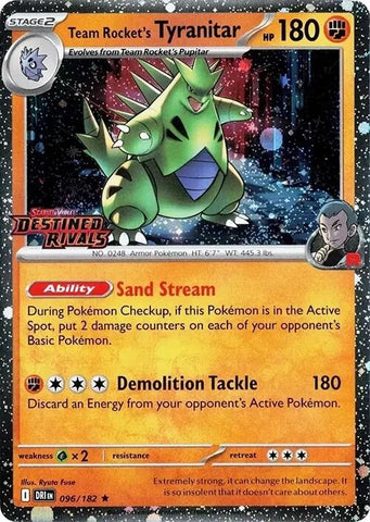 Image for Team Rocket's Tyranitar (Prerelease) (096/182) (SV10: Destined Rivals) - Pokemon