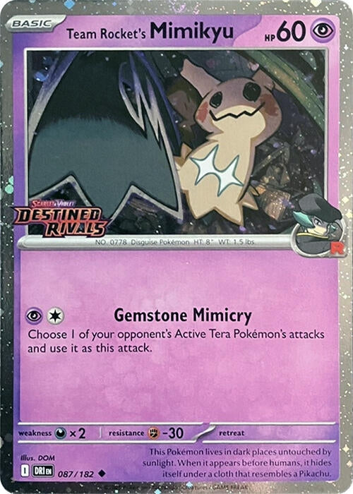 Image for Team Rocket's Mimikyu (Prerelease) (087/182) (SV10: Destined Rivals) - Pokemon
