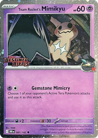 Image for Team Rocket's Mimikyu (Prerelease) (087/182) (SV10: Destined Rivals) - Pokemon