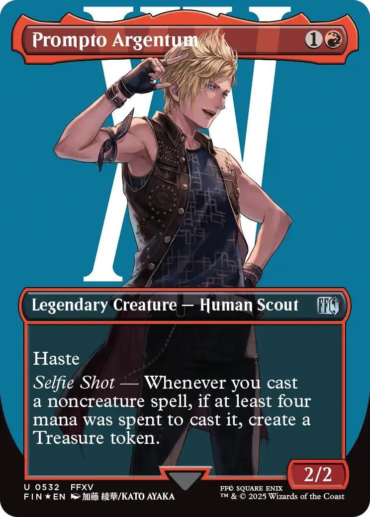 Image for Prompto Argentum (Borderless) (Surge Foil) (532) (FINAL FANTASY) - Magic: The Gathering