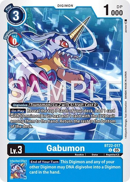Image for Gabumon (BT22-017 U) (Cyber Eden) (BT-22) - Digimon Card Game