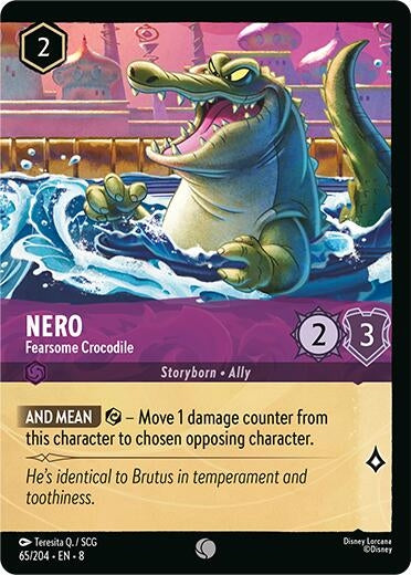 Image for Nero - Fearsome Crocodile (Foil) (65/204) - Disney Lorcana