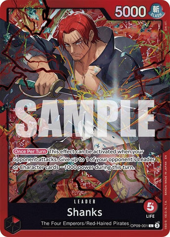 Image for Shanks (Reprint) (OP09-001) (Starter Deck 23: RED Shanks) - One Piece Card Game