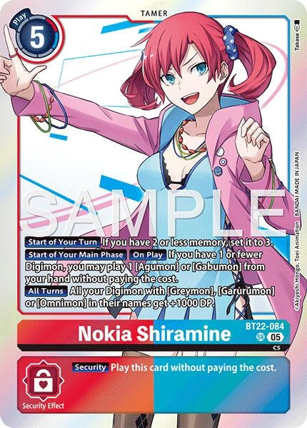 Image for Nokia Shiramine (BT22-084 SR) (Cyber Eden) (BT-22) - Digimon Card Game