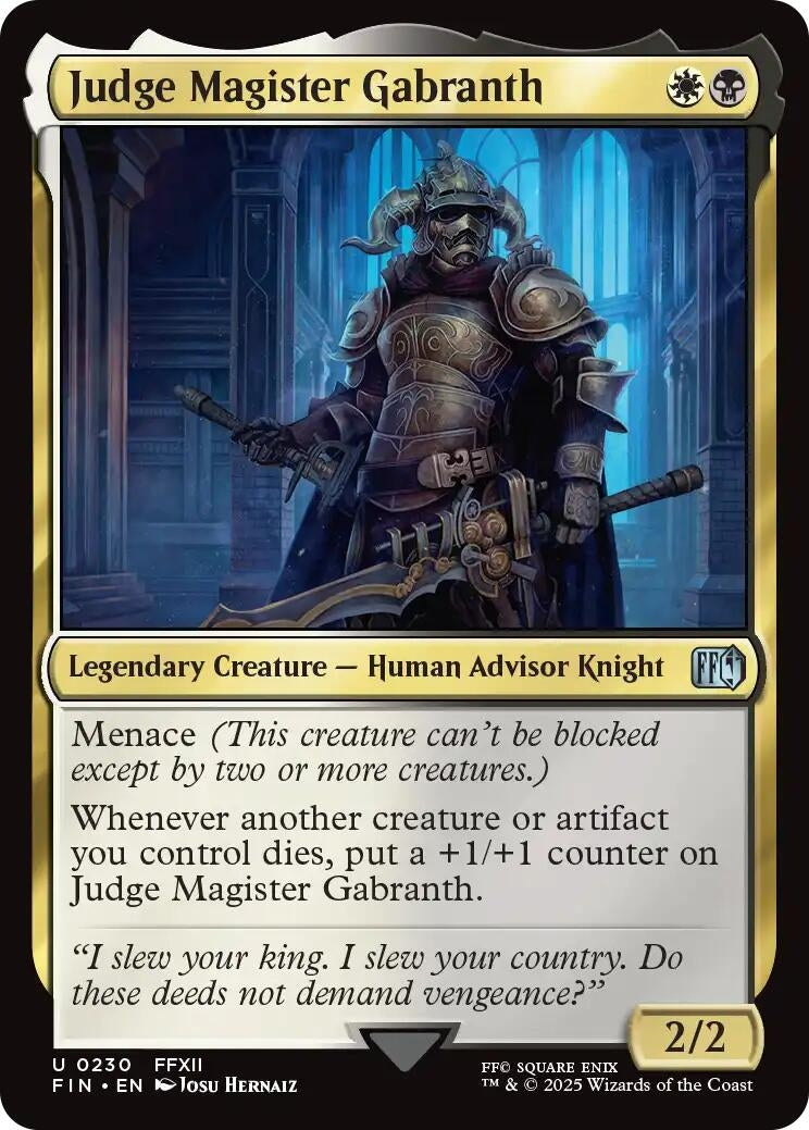Image for Judge Magister Gabranth (230) (FINAL FANTASY) - Magic: The Gathering