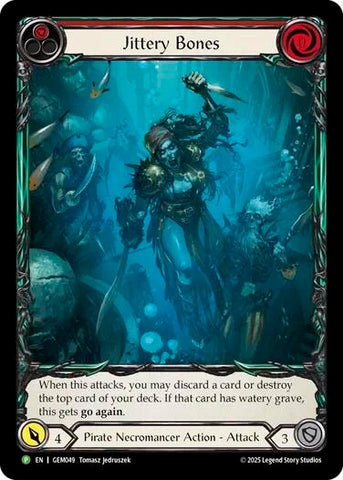 Image for Jittery Bones (Red) (GEM049) (GEM Pack 2) - Flesh and Blood TCG