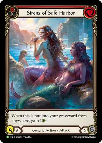 Image for Sirens of Safe Harbor (Red) (GEM063) (GEM Pack 2) - Flesh and Blood TCG