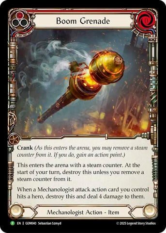 Image for Boom Grenade (Red) (GEM040) (GEM Pack 2) - Flesh and Blood TCG