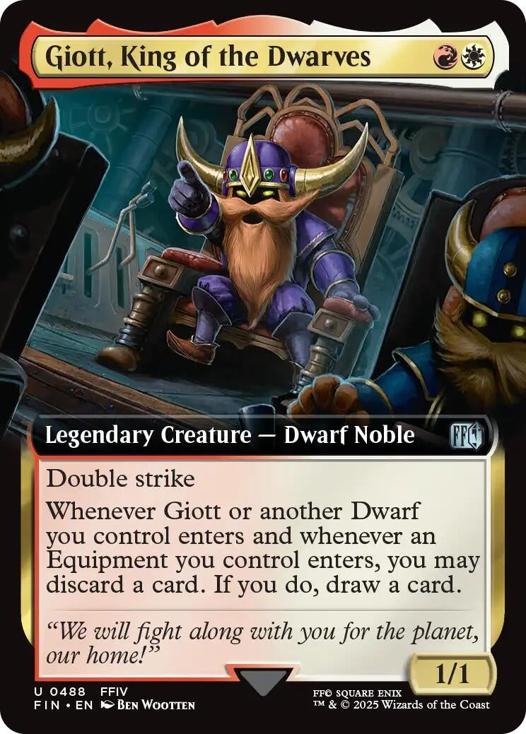 Image for Giott, King of the Dwarves (Extended Art) (488) (FINAL FANTASY) - Magic: The Gathering