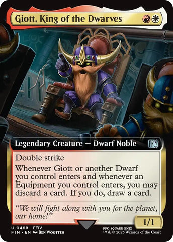 Image for Giott, King of the Dwarves (Extended Art) (488) (FINAL FANTASY) - Magic: The Gathering
