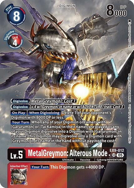 Image for MetalGreymon: Alterous Mode (Alternate Art) (EX9-012 SR) (Versus Monsters) (EX-09) - Digimon Card Game
