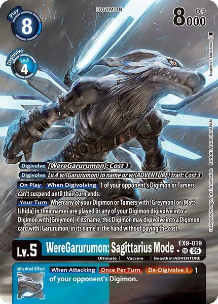 Image for WereGarurumon: Sagittarius Mode (Alternate Art) (EX9-019 SR) (Versus Monsters) (EX-09) - Digimon Card Game