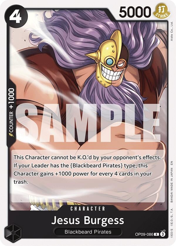 Jesus Burgess (Reprint) (OP09-086) (Starter Deck 27: BLACK Marshall.D.Teach)
